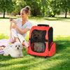 Trasportino Zaino 2 in 1 per Cani e Gatti con Ruote