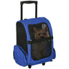 Trasportino Zaino 2 in 1 per Cani e Gatti con Ruote