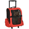 Trasportino Zaino 2 in 1 per Cani e Gatti con Ruote