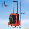 Trasportino Zaino 2 in 1 per Cani e Gatti con Ruote